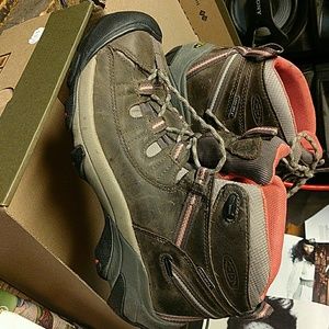 Women's Keen hiking boots.